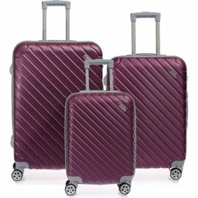 Escape Kırılmaz ABS 3lü Valiz Seti 360C Dönen 4 Tekerlekli