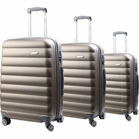 Escape Kırılmaz ABS İthal 3lü Valiz Seti 360C Dönen 4 Tekerlekli