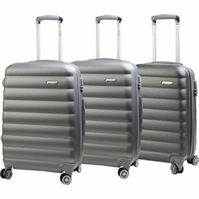 Escape Kırılmaz ABS İthal 3lü Valiz Seti 360C Dönen 4 Tekerlekli