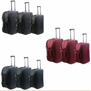 Escape Valiz Seti Hostes Tipi 1. Sınıf Çekçekli Bavul Seti 3lü Valiz Seti 3lü Bavul Seyahat Çantası