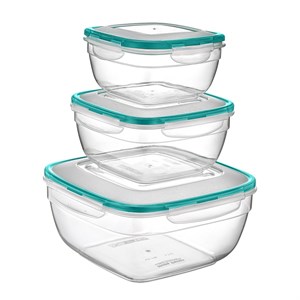 Fresh Box 3lü Kare Saklama Kabı Seti 0,6 / 1 / 1,7 Lt