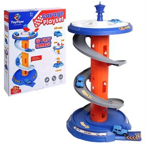 Garage Playset Otopark Oyun Seti Döner Platformlu Garaj Seti