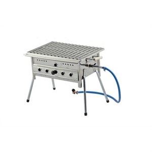 Gürsaç Tüplü Lav Taşlı 35x50 Cm Büyük Boy Mangal Seti