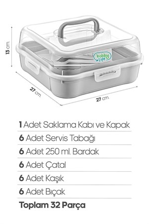Hobby Life 32 Parça 6 Kişilik Çantalı Magic Piknik Seti