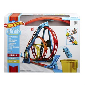 Hot Wheels Track Builder Üçlü Çember Aksiyonu Seti GLC96