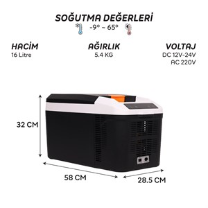 IcePeak Rega Termoelektrikli Buzdolabı 16 Litre
