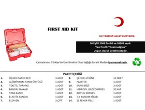 İlk Yardım Seti Yönetmeliğe Uygun Kamp Ve Araç Seti