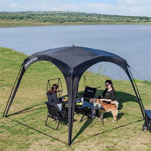 Instant Pavilion Gazebo 300x300x215cm Siyah Plaj Bahçe Tentesi Açık Çadır
