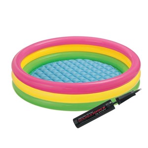 İntex 57422 3 Boğumlu Sunset Şişme Tabanlı Havuz Pompa Hediyeli