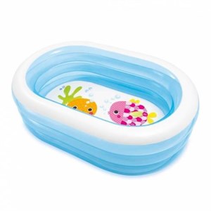 İntex 57482 Şeffaf Oval Havuz 163x107x46 Cm Şişme Havuz
