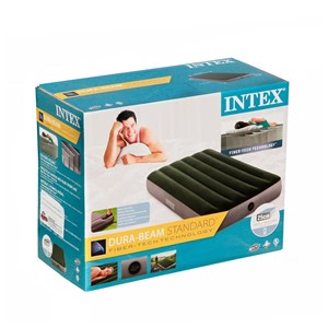 intex 64761 Şişme Yatak Ayak Pompalı Kamp Yatağı 99x191x25 Cm
