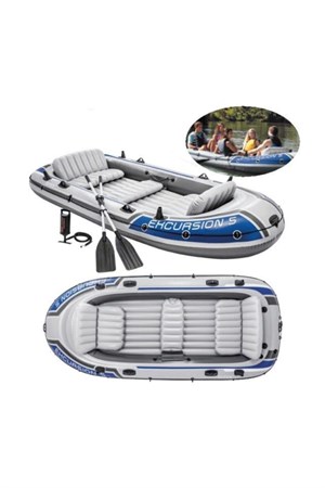 Intex 68325 Model Excursion 5 Kişilik Şişme Bot + Pompa + Kürek