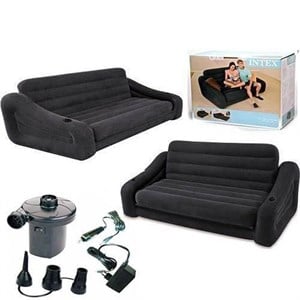 İntex 68566 Çift Kişilik Şişme Koltuk-Yatak ( 193x221x66 Cm ) 12/220 V POMPA HEDİYELİ