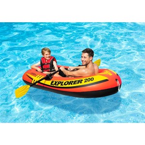 İntex Explorer Bot Set 200 (95Kg.) 185x94x41 cm. (Kürek Pompa)