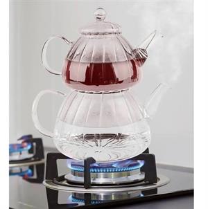 Isıya Ateşe Dayanıklı Cam Çaydanlık Borosilikat Cam Çaydanlık