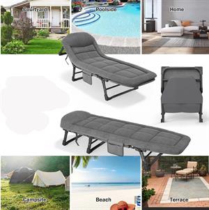 Kampet Kamp Yatağı Şezlong Kamp Sandalyesi 5 Kademe Ayarlanabilir