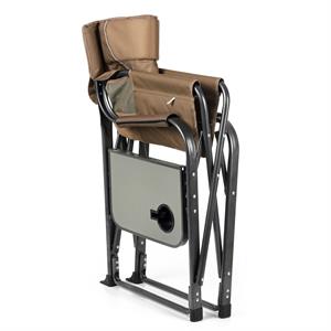 Katlanır Kamp Sandalyesi Sehpalı Fileli Yönetmen Koltuğu Kahverengi