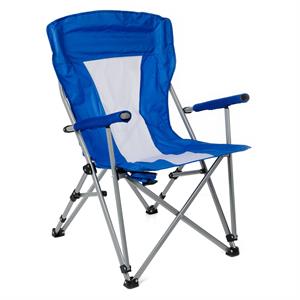 Katlanır Kamp Sandalyesi Sehpalı Fileli 120 Kg Kapasite Mavi