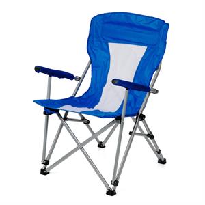 Katlanır Kamp Sandalyesi Sehpalı Fileli 120 Kg Kapasite Mavi