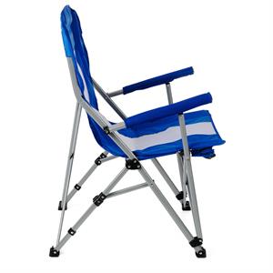 Katlanır Kamp Sandalyesi Sehpalı Fileli 120 Kg Kapasite Mavi