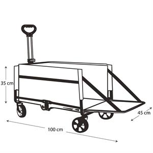 Katlanır Wagon Araba Kamp Arabası 100 Kg Taşıma Kapasiteli Outdoor Plaj Kamp Arabası