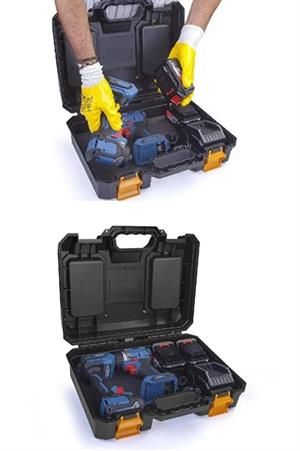Maxi Çok Amaçlı Takım Çantası Plastik Kilitli Matkap Alet Taşıma Çantası