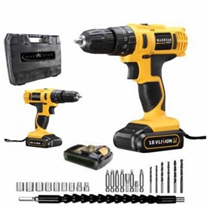 Maxstar Tools Turbo 18V 1.3Ah Çift Batarya Darbeli Şarjlı Vidalama 24 Parça Set Hediye