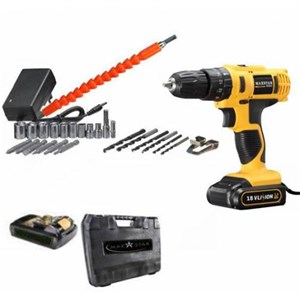 Maxstar Tools Turbo 18V 1.3Ah Çift Bataryalı Darbesiz Şarjlı Vidalama 24 Parça Set Hediye
