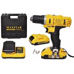 Maxstar Tools Turbo 24V 5Ah Li-ion Çift Bataryalı Darbesiz Şarjlı Vidalama