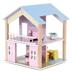 Mentari Egitici Ahşap Banyolu Bebek Evi 360 Derece Dönebilen (MT-3515) Ahşap Oyuncak
