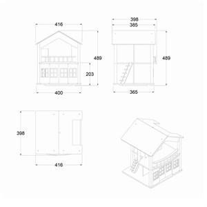 Mentari Egitici Ahşap Banyolu Bebek Evi 360 Derece Dönebilen (MT-3515) Ahşap Oyuncak
