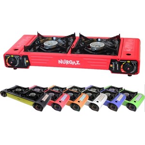 Nurgaz NG502 Portatif Çiftli Kamp Ocağı