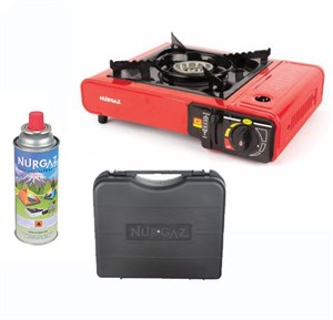 Nurgaz Tekli Portatif Kamp Ocak Piknik Ocağı 220 Gr Kartuş Tüp Hediyeli