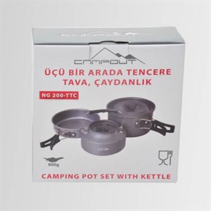 Nurgaz Üçü Bir Arada Tencere Tava Çaydanlık Set