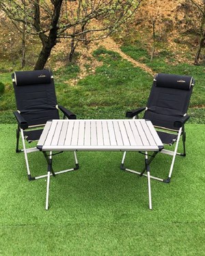 Nurgaz XXL Masa + 2 Lüx Sandalye Set