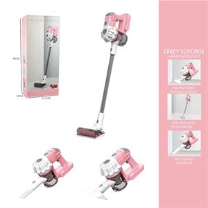 Oyuncak Elektrik Süpürgesi Dikey Pembe Gri (3 in1 )