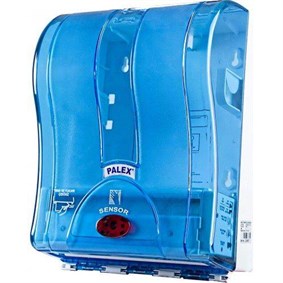 Palex Prestij Otomatik Havlu Dispenseri 21 Cm Şeffaf Mavi