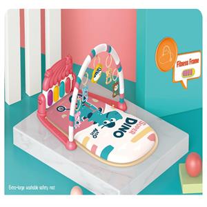 Piyanolu Dinazor Oyun Halısı Bebek Aktivite Ve Jimnastik Oyun  Alanı Kırmızı