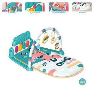 Piyanolu Dinazor Oyun Halısı Bebek Aktivite Ve Jimnastik Oyun  Alanı Mavi