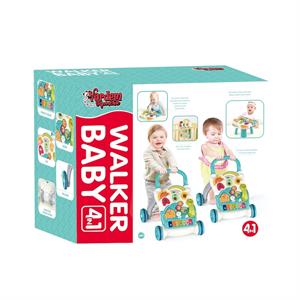 Piyanolu Yürüme Arkadaşı 4in1 Aktivite Masası Işıklı Müzikli Yürüteç Mavi