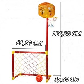 Portatif Futbol Kalesi Ve Basket Potası Spor Seti