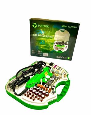 Portek Mini Kalıpçı Gravür Oyma Taşlama Seti 300 Parça 180w Ve 230v/50hz