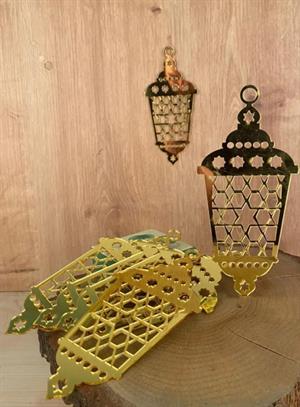Ramazan Özel Dekoratif Gold Pleksi Duvar Süsü 6lı Set