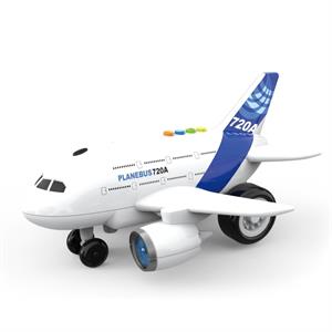 Sesli Işıklı Oyuncak Uçak 1:160 Ölçek Sürtmeli Gider 27 Cm Uçak