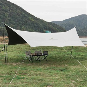 Su Geçirmez Direkli Tente 440x440x220cm Oxford Kumaş Tarp Kamp Gölgeliği 