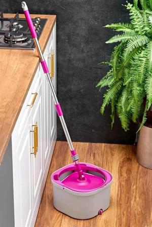 Temiz Kirli Suyu Ayırma Özellikli Otomatik Mop Seti Paspas Seti Mikrofiber Temizlik Seti