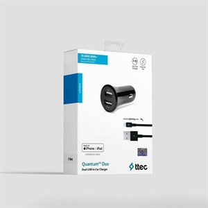 Ttec Quantum Duo iPhone & iPad İçin Apple Lisanslı USB Araç İçi Şarj Aletleri