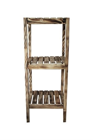 Üç Katlı Çok Amaçlı Raf Dekoratif Vernikli Ahşap Masif 1. Sınıf Ev Banyo Ofis