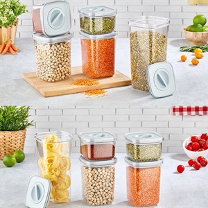 Vakumlu Sızdırmaz Saklama Kabı Seti 5li Erzak Kutusu