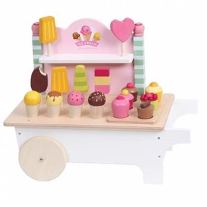 Vardem Mentari Egitici Ahşap Oyuncak Seyyar Dondurmacı Arabası Eğitici Oyuncak
